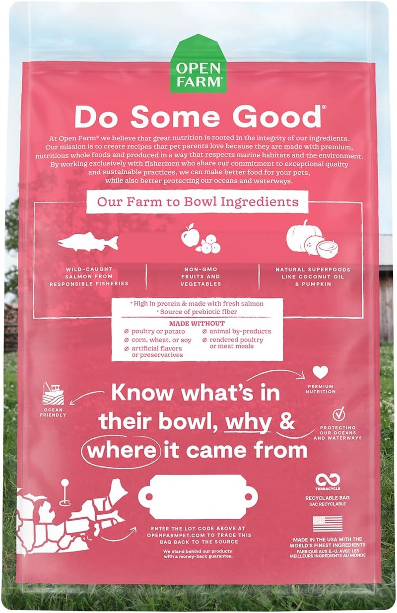 Open Farm طعام قطط جاف من سمك السلمون البري خالي من الحبوب - 4 رطل (1.81 كجم) - Image 2
