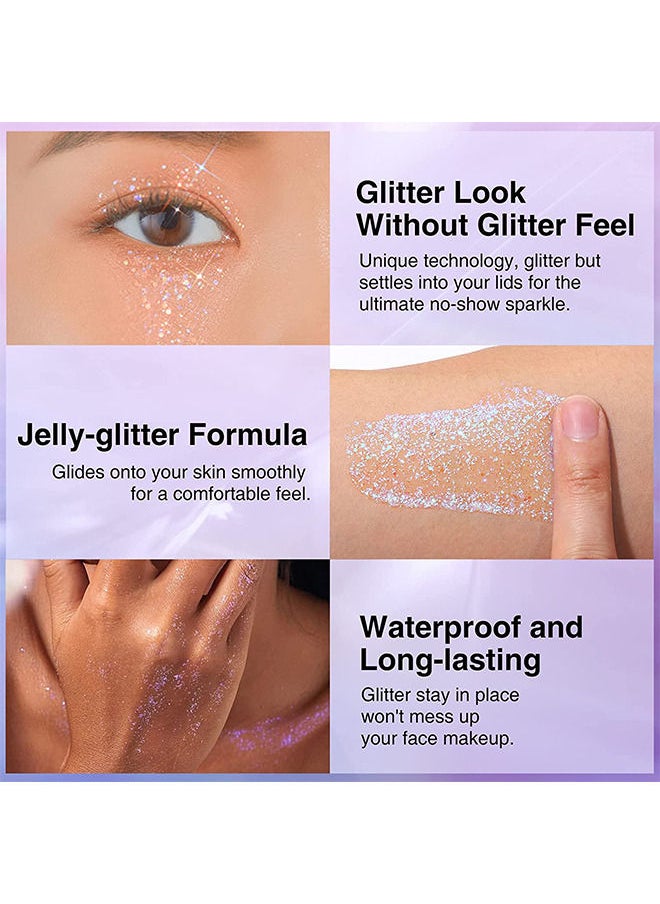 LANGMANNI - Holographic Body Glitter Gel - Cosmetic-Grade, Color Changing Glitter for Face, Body, and Hair, Safe and Easy to Use, Perfect for Festivals Parties, Vegan & Cruelty Free (Golden Mirage) - Image 1