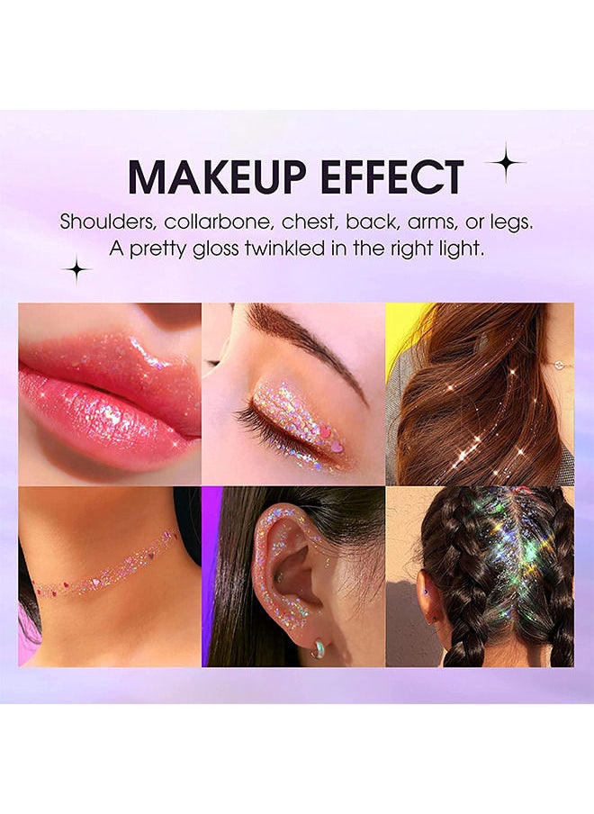 LANGMANNI - Holographic Body Glitter Gel - Cosmetic-Grade, Color Changing Glitter for Face, Body, and Hair, Safe and Easy to Use, Perfect for Festivals Parties, Vegan & Cruelty Free (Golden Mirage) - Image 1