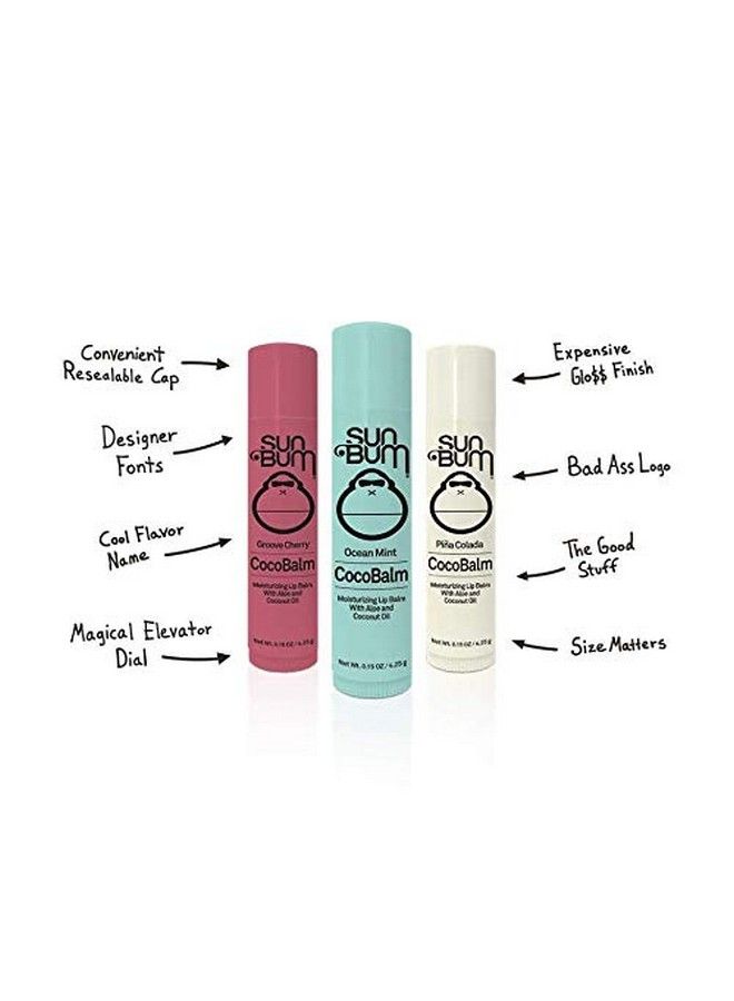 Cocobalm | Vegan And Cruelty Free Moisturizing Lip Balm With Aloe And Coconut Oil | Pina Colada (.15 Oz) | Pack Of 6