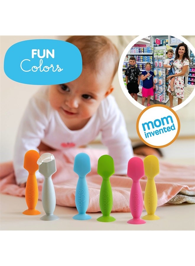 Baby Bum Brush Bumco Diaper Cream Brush - Mini Baby Bum Brush with Travel Case, Baby Butt Paste Diaper Cream Spatula, Butt Paste Spatula for Baby Butt Cream, Mini Diaper Cream Applicator, Butt Spatula Baby, Blue - Image 5