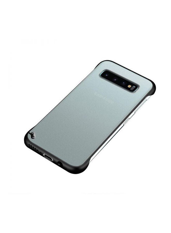 NIBEMINENT Case Samsung S10 Frameless Transparent Matte Metal Ring Clear