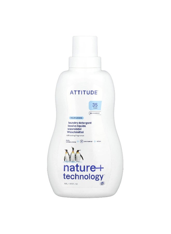 ATTITUDE, Laundry Detergent, Wildflowers, 35.5 fl oz (1.05 l) - Image 1