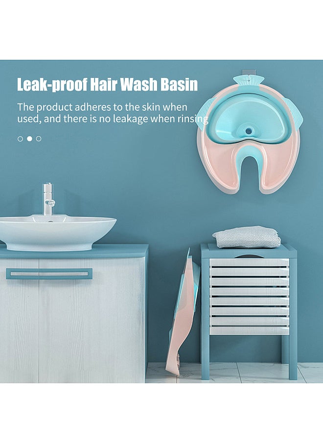 Generic Hair Wash Basin with Adjustable Strap Tube Earplugs Collapsible Shampoo Trays Mobile Hair Washing Basin No Spills Wash Hair In Bed Hair  - Image 5