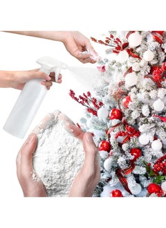 hatisan 3.4 lbs Snow Flocking Powder with A Spray Bottle, Instant Snow Fake Snow, Flocking Kit for Christmas Decorations Indoor Outdoor(3.4 Pounds)