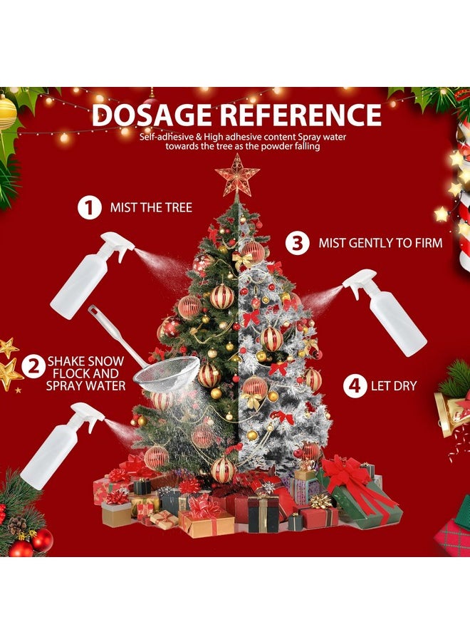 Hatisan - hatisan 3.4 lbs Snow Flocking Powder with A Spray Bottle, Instant Snow Fake Snow, Flocking Kit for Christmas Decorations Indoor Outdoor(3.4 Pounds) - Image 1
