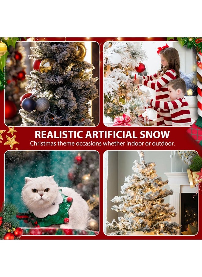 Hatisan - hatisan 3.4 lbs Snow Flocking Powder with A Spray Bottle, Instant Snow Fake Snow, Flocking Kit for Christmas Decorations Indoor Outdoor(3.4 Pounds) - Image 1
