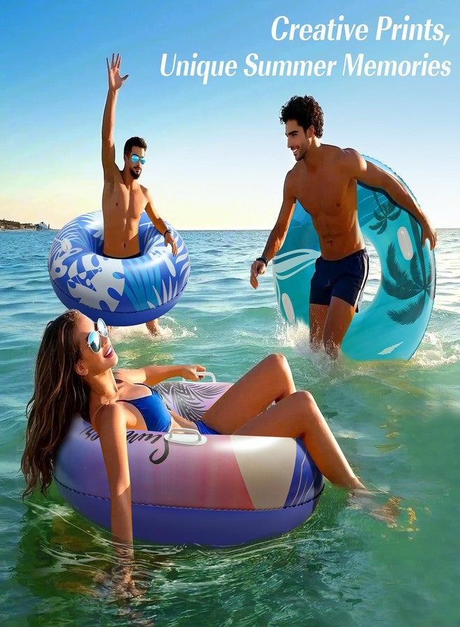 HeySplash Swimming Ring with Handles for Adults, 42 Inch Large Float for Pool, Inflatable Pool Float, Adult Water Toys for Beach, Sunset Purple - Image 4