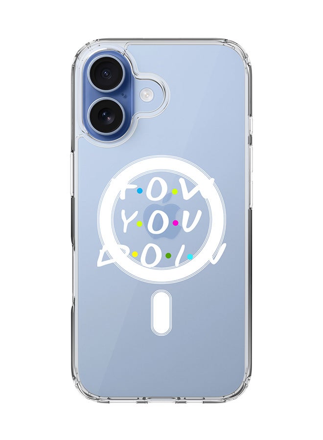 Stylizedd Classic Clear MagSafe Case for iPhone 17 , Hybrid Soft Case Flexible Edges Anti Drop TPU PC Gel Thin Transparent Cover [ Designed for iPhone 17 ] - How you doin - Image 1