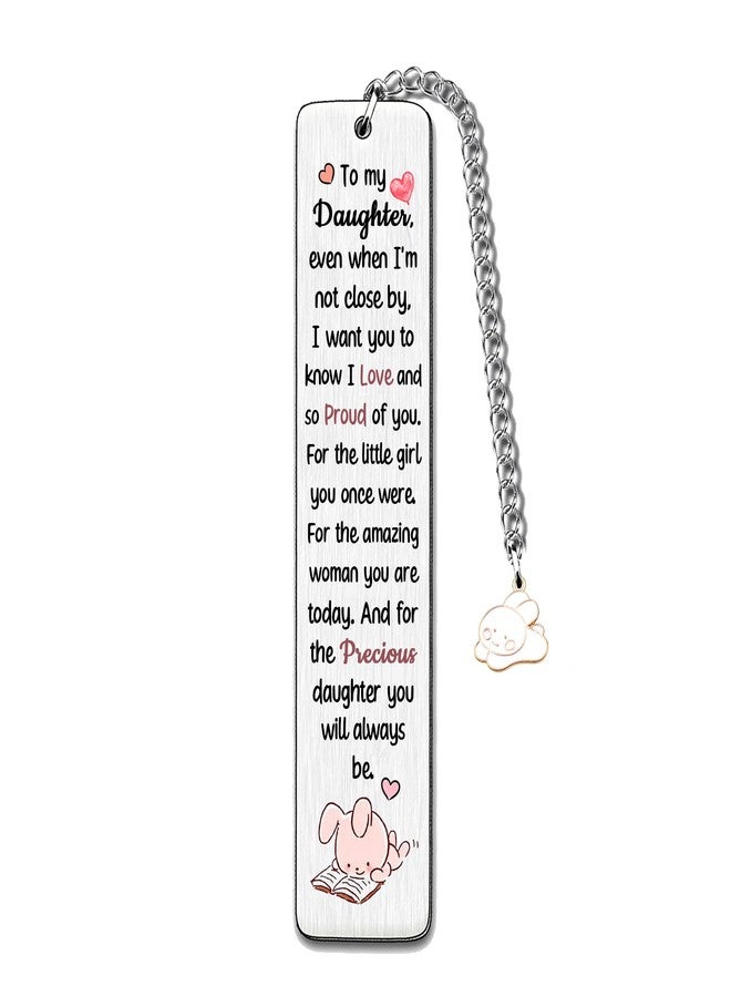 FCZIVA Daughter Bookmarks Birthday Gift Christmas Encourage Bookmark Teens Graduation Distance Farewell Back to School Present Appreciate Reminder Go to University I Love Proud of You Keepsakes from Dad Mom - Image 1