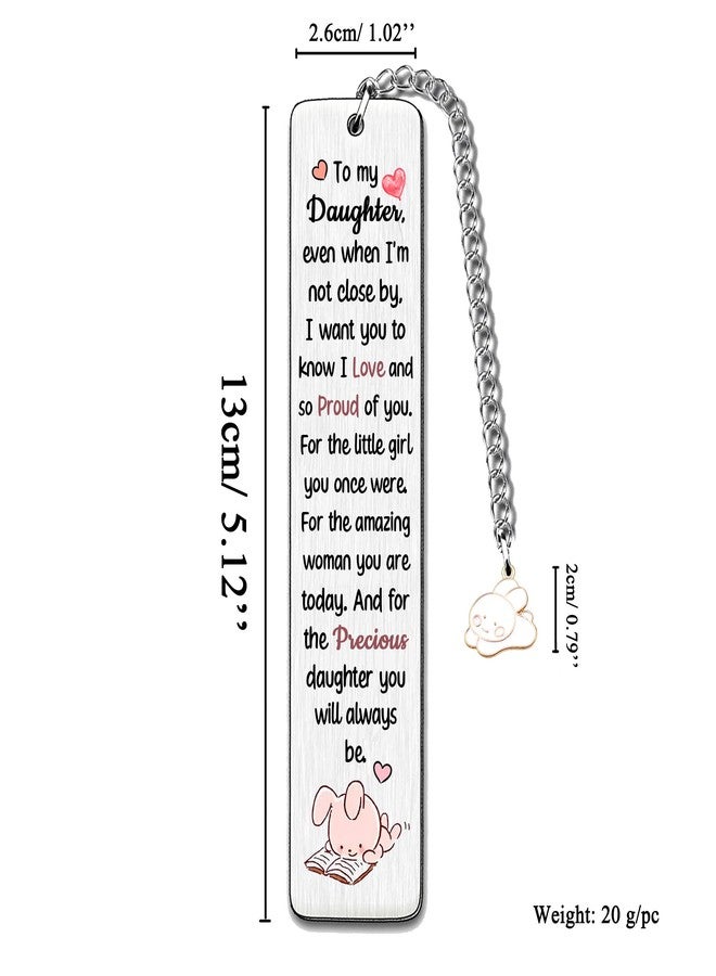 FCZIVA Daughter Bookmarks Birthday Gift Christmas Encourage Bookmark Teens Graduation Distance Farewell Back to School Present Appreciate Reminder Go to University I Love Proud of You Keepsakes from Dad Mom - Image 2