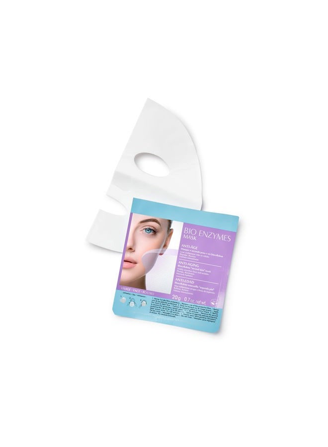 Talika Bio Enzymes Anti-Ageing Mask - Smoothing Anti-Ageing Face Mask - Biocellulose Moisturising Mask - Second Skin Effect Beauty Sheet Mask - 12g - Image 1