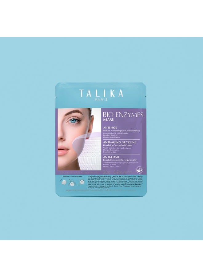Talika Bio Enzymes Anti-Ageing Mask - Smoothing Anti-Ageing Face Mask - Biocellulose Moisturising Mask - Second Skin Effect Beauty Sheet Mask - 12g - Image 5