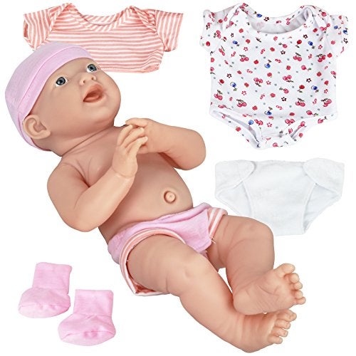 Click N' Play Click N Play Newborn Baby Doll Clothes and Diaper Changing Set 16 inches - Image 5