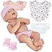 Click N' Play Click N Play Newborn Baby Doll Clothes and Diaper Changing Set 16 inches - Image 3