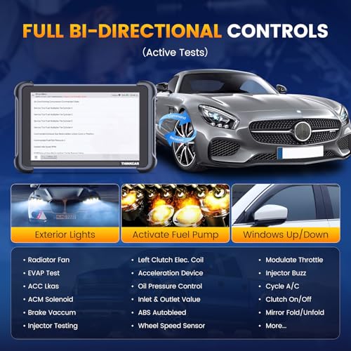 THINKCAR Bidirectional Scan Tool, THINKSCAN 689BT All-System Automotive Diagnostic Tool, Bi-Directional OBD2 Scanner with ECU Coding, 34+ Services, FCA Autoauth, CANFD&DoIP, Lifetime Free Update - Image 3