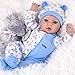 Aori Reborn Baby Dolls Boy 18 Realistic Newborn Baby Doll with Blue Feeding Set Birth Certificate Lifelike Weighted Body for Role Play Gift for Kids Ages 3 - Image 2