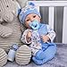 Aori Reborn Baby Dolls Boy 18 Realistic Newborn Baby Doll with Blue Feeding Set Birth Certificate Lifelike Weighted Body for Role Play Gift for Kids Ages 3 - Image 4