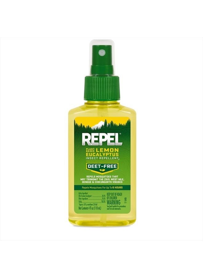 Plant-Based Lemon Eucalyptus Insect Repellent 4 Ounces, Repels Mosquitoes Up To 6 Hours