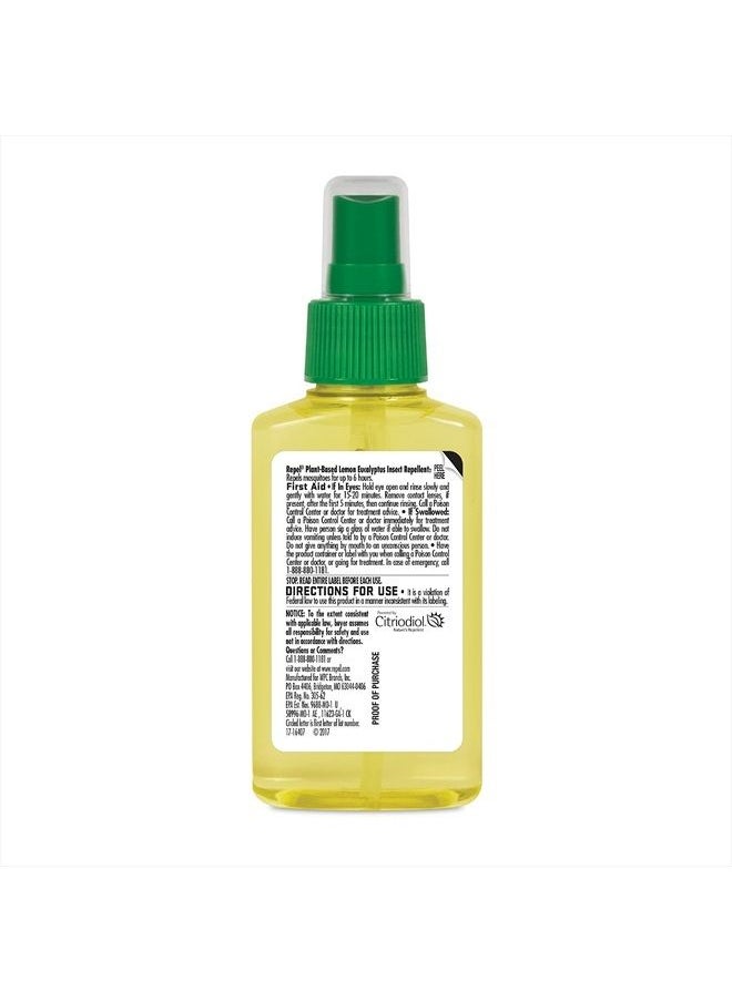 Plant-Based Lemon Eucalyptus Insect Repellent 4 Ounces, Repels Mosquitoes Up To 6 Hours