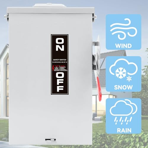 MUJURUR 2026 Upgrade 60 Amp Disconnect Switch,3 Pole Safety Switch,Non-Fusible,NEMA 3R Standards,Galvanized Steel,Anti Corrosion and Rust Prevention,10-Year Warrnaty,Indoor&Outdoor - Image 4