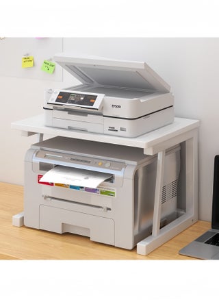 Desktop Printer Stand, 2-Tier Wood Rustic Printer Shelf for 3D and Laser Printer, Scanner, Copier, Durable Small Space Storage Organizer for Home Office Kitchen White - pzsku/ZD7BD0BC4C92B9FBF16B6Z/45/1745221652/00c2dc5e-93ce-496e-ad26-a48d87cc668a
