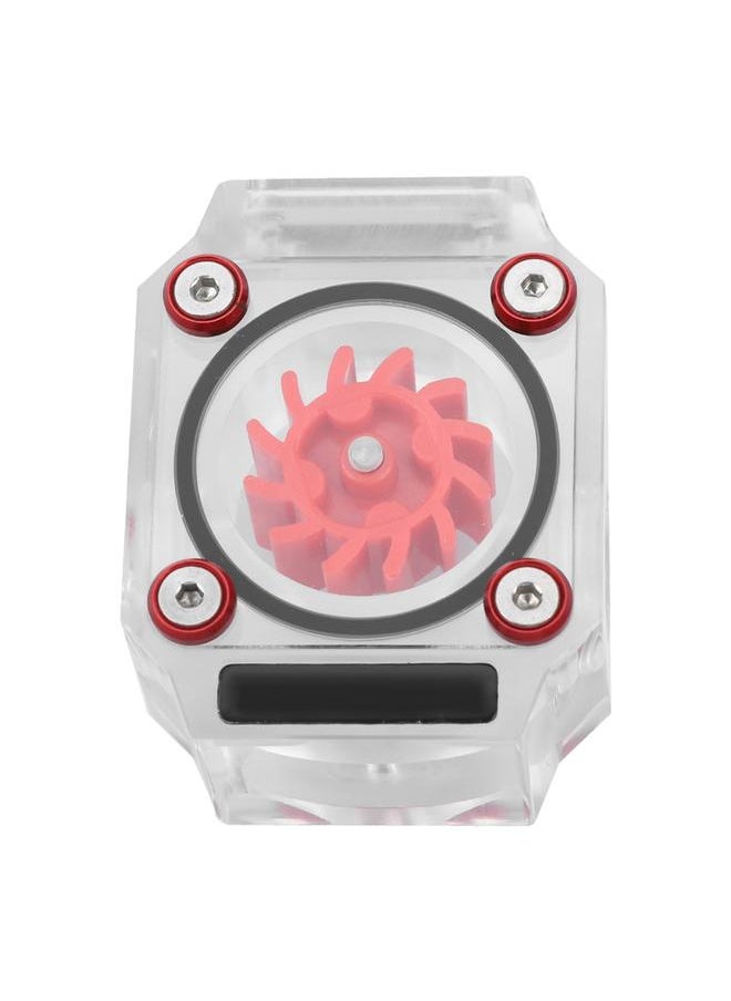 Thoraya G1/4" Thread Water Cooling Flow Meter Indicator for PC Water Cooling System Acrylic Red  - Image 1