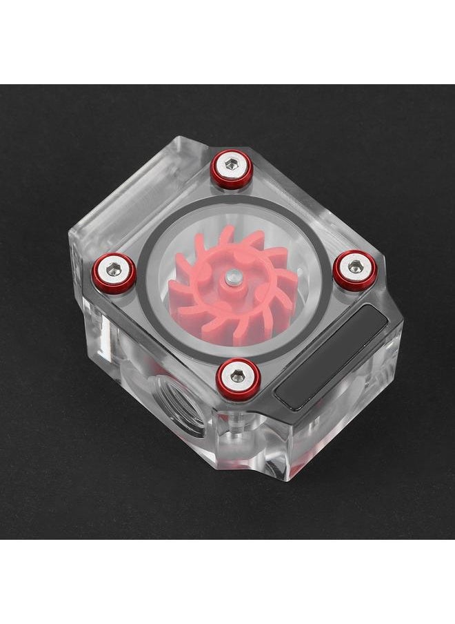 Thoraya G1/4" Thread Water Cooling Flow Meter Indicator for PC Water Cooling System Acrylic Red  - Image 5