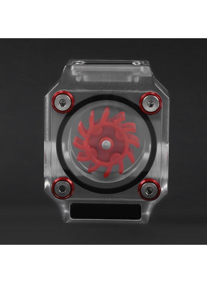 Thoraya G1/4" Thread Water Cooling Flow Meter Indicator for PC Water Cooling System Acrylic Red  - Image 4