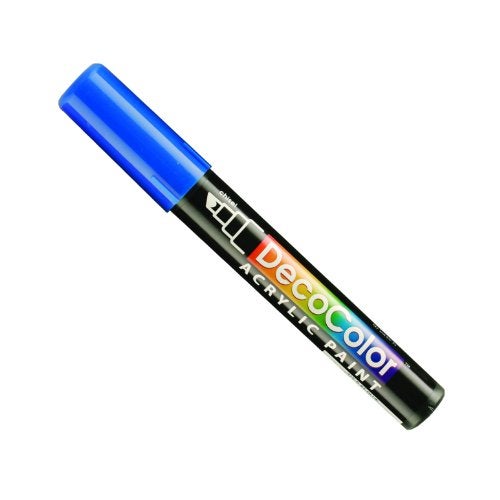 Marvy Uchida UCHIDA 315-C-3 Marvy Deco Color Chisel Tip Acrylic Paint Marker, Blue - Image 1