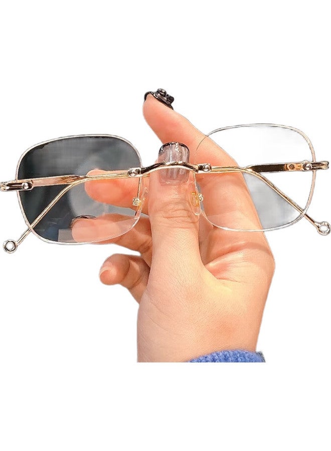 Boshide Blue Light Blocking Glasses Anti-Radiation Eyewear For Men And Women Computer And Mobile Phone Eye Protection Glasses Gold Left And Right Eye 100 Degrees - Image 2
