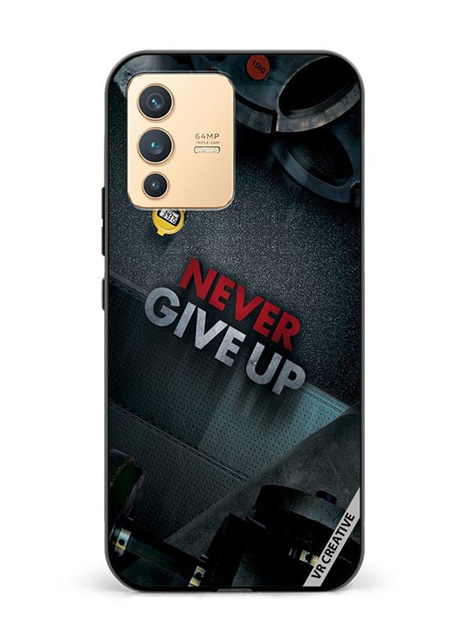 VR CREATIVE Protective Case Cover For Vivo V23 5G Never Give Up Design Multicolour - Image 1