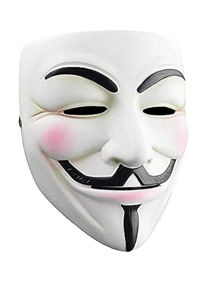 KLEAM MOOLYAVAAN PRODUCTS Anonymos Mask for Kids & Adults - V for Vendetta Mask Halloween Masks Guy Mask for Halloween Costume Cosplay Party Mask,Hacker Mask (Pack of 2) - Image 1