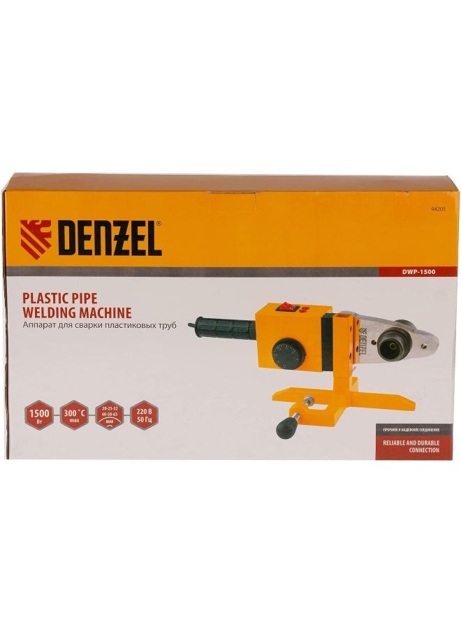 denzeL - Plastic Pipe Welding Machine With Set Of Nozzles (Dwp1500, 1500 W, 260300 Degrees, 2063 Mm) - Image 1
