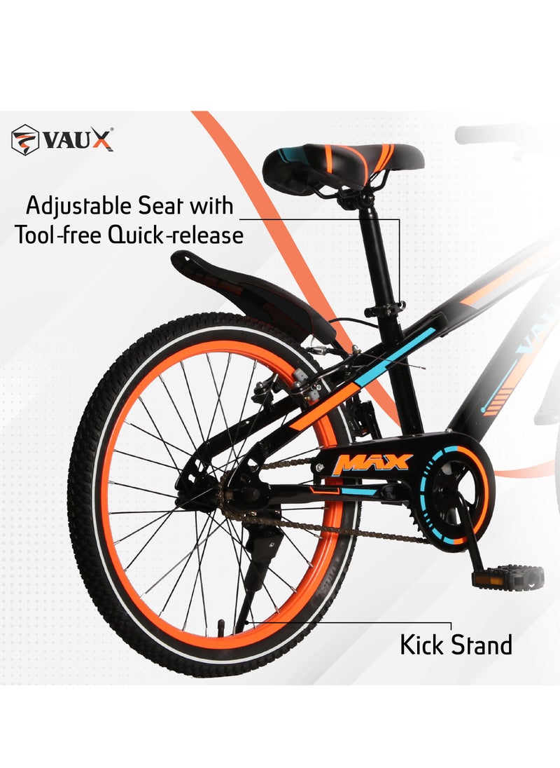 Vaux Max Kids Road Bike for 6-14 Years Boys And Girls, Adjustable Seat, 24 Inch Side Stand - Orange - pzsku/ZD7BD5F36DD1DF406BE4BZ/45/_/1723808387/48c8153a-6901-4f51-ad9f-f7ac83c754db