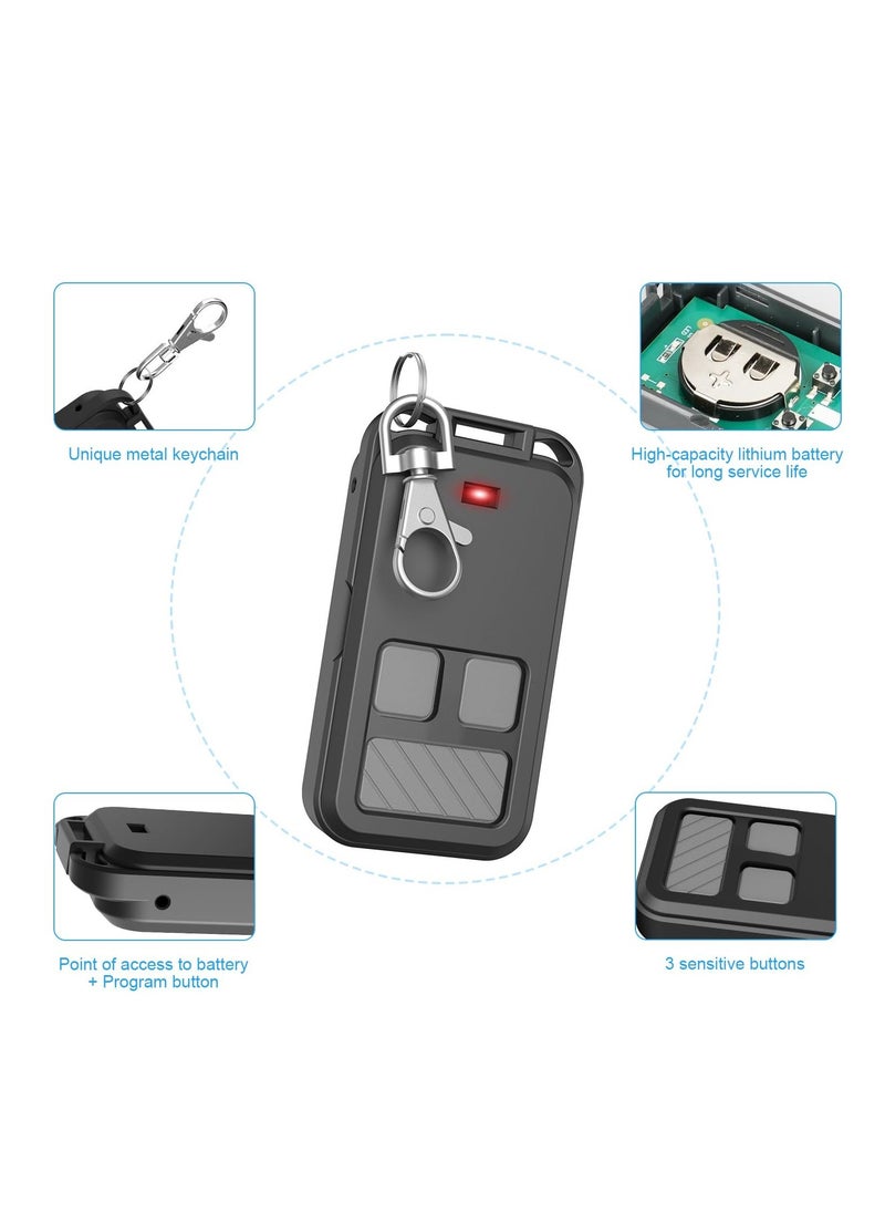 890MAX Garage Door Opener Remote for LiftMaster/Chamberlain/Craftsman, Universal 3 Button Garage Door Opener Remote with Mini Key Chain for Purple Red Yellow Orange Green Learn Buttons, 1 Pack