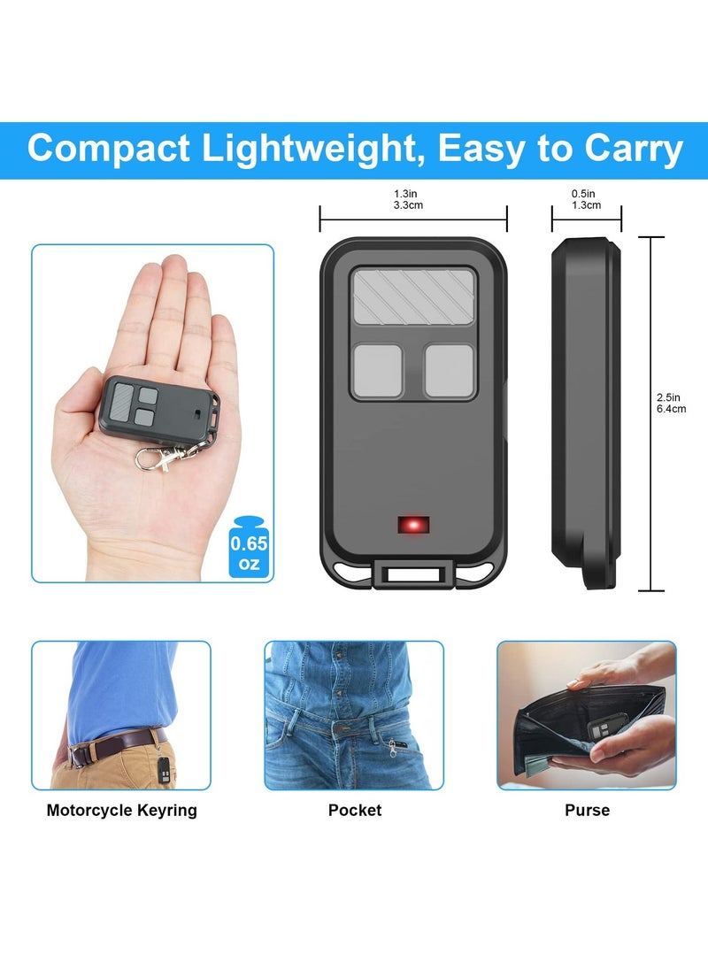 890MAX Garage Door Opener Remote for LiftMaster/Chamberlain/Craftsman, Universal 3 Button Garage Door Opener Remote with Mini Key Chain for Purple Red Yellow Orange Green Learn Buttons, 1 Pack