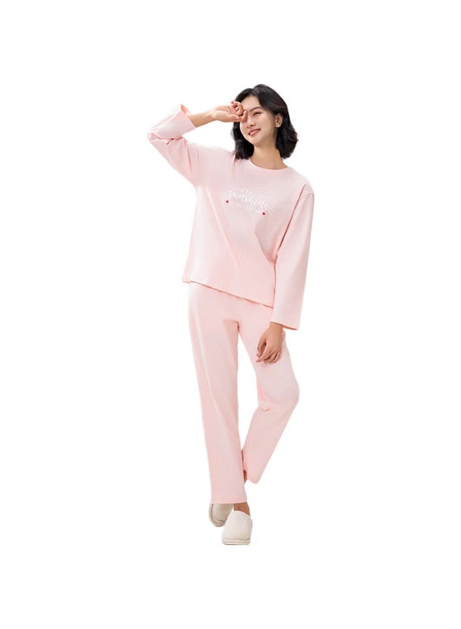 THREEGUN [Zhimeng Series] Spring And Summer Women'S Pajamas, Pure Cotton, Anti-Mite, 100% Cotton, Long-Sleeve Pullover Loungewear - Image 1