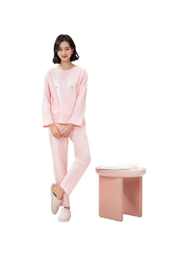 THREEGUN [Zhimeng Series] Spring And Summer Women'S Pajamas, Pure Cotton, Anti-Mite, 100% Cotton, Long-Sleeve Pullover Loungewear - Image 2
