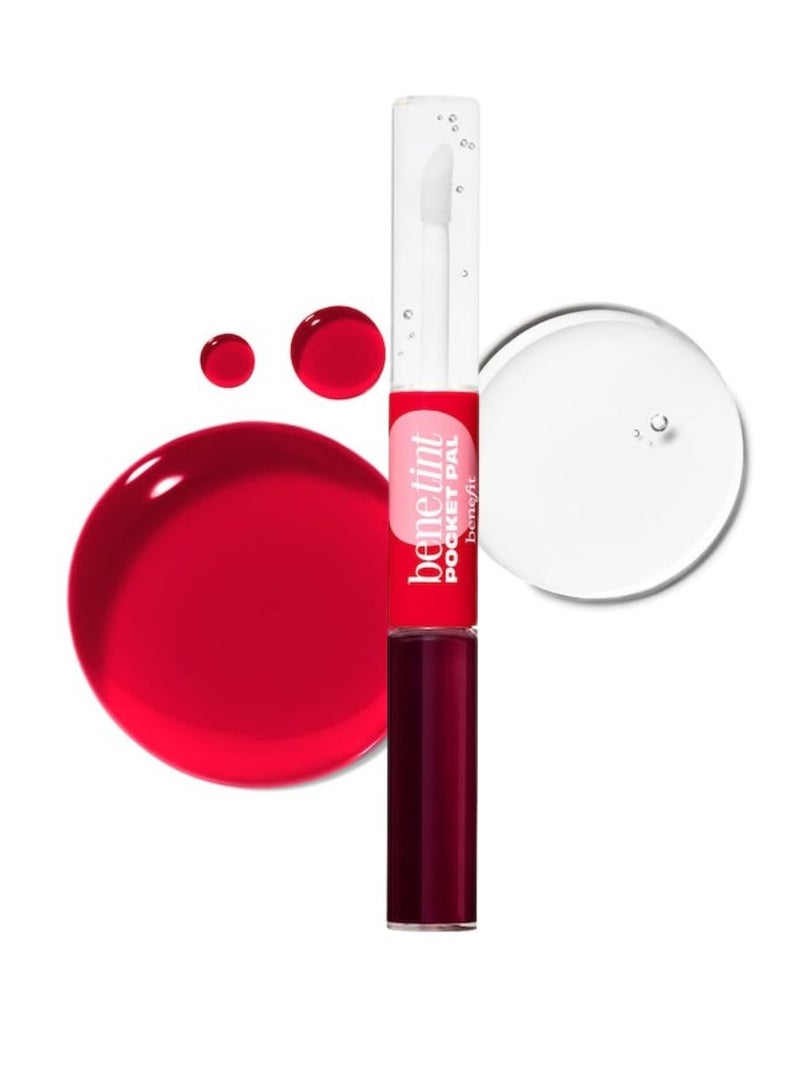 Benefit Benetint Pocket Pal Dual-Ended Longwear Lip Stain & Gloss Original Rose – Rose-Tinted Lip Stain & Clear Gloss, Long-Wearing 2-in-1 Formula, 2.6 mL - Image 1