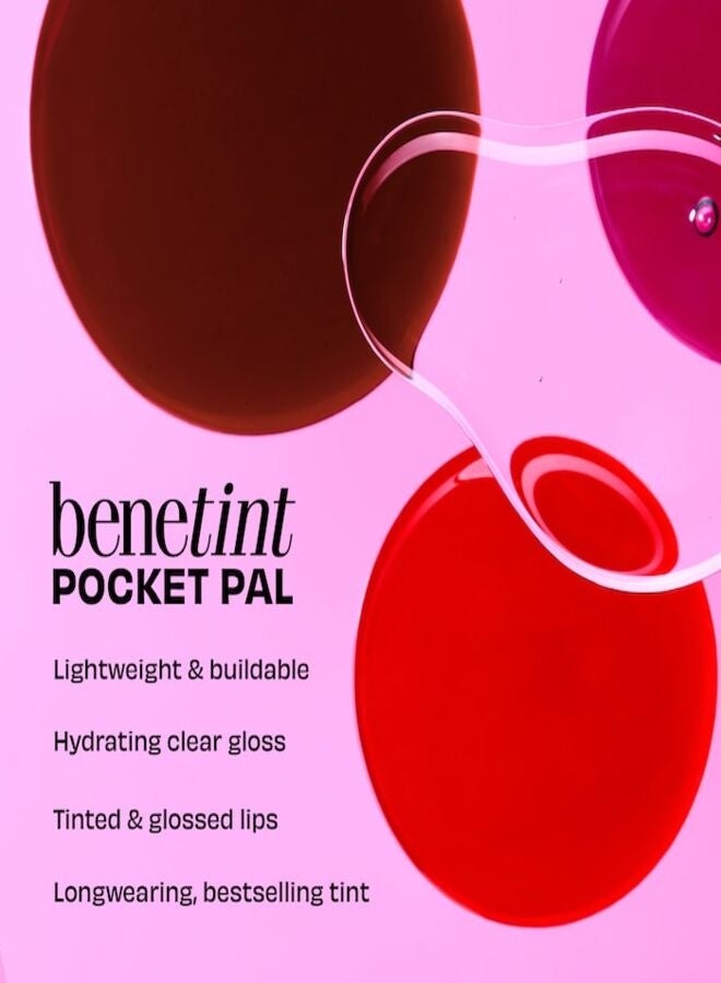 Benefit Benetint Pocket Pal Dual-Ended Longwear Lip Stain & Gloss Original Rose – Rose-Tinted Lip Stain & Clear Gloss, Long-Wearing 2-in-1 Formula, 2.6 mL - Image 5