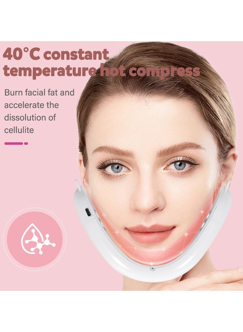 general V-Face Beauty Device with USB Charging, Rechargeable Lithium Battery - Face & Neck Beauty Device with LED & Vibration for Slimming & Sculpting - Fragrance-free electric chin reducer for daily beauty regimens, hot compresses for wrinkles and anti-aging.  - Image 4