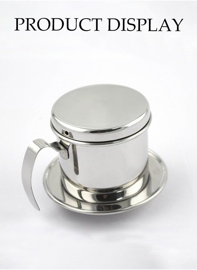 DUNISO Vietnamese Coffee Filter, Stainless Steel Household Coffee Drip Pot, Portable Coffee Drip Filter, High Temperature Resistance, Oxidation Resistance, Rust Prevention, Suitable For Outdoor Use In Homes, Restaurants, Kitchens, Offices  - Image 4