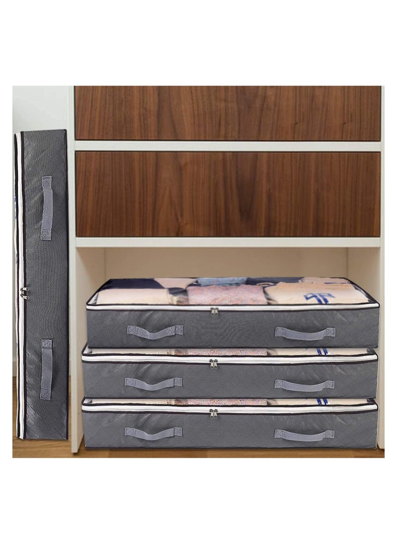 XiuWoo - 3-Piece Reinforced Foldable Large Capacity Storage Containers and Organizer with Clear Window - Image 1