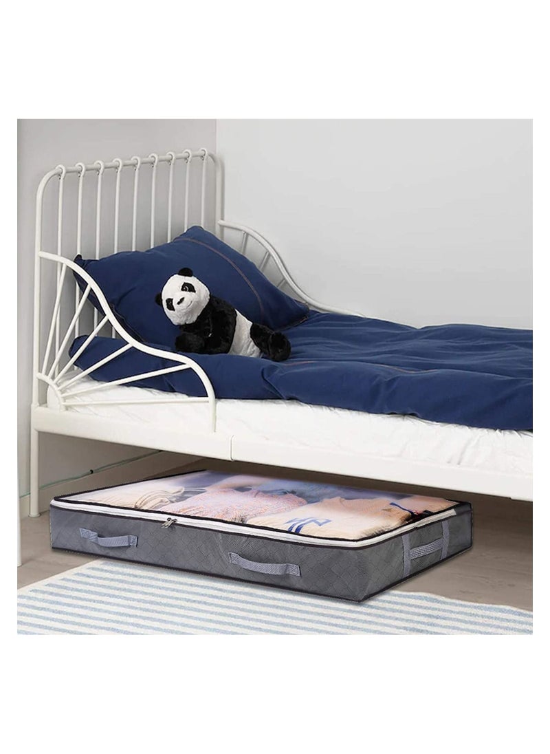 XiuWoo - 3-Piece Reinforced Foldable Large Capacity Storage Containers and Organizer with Clear Window - Image 1