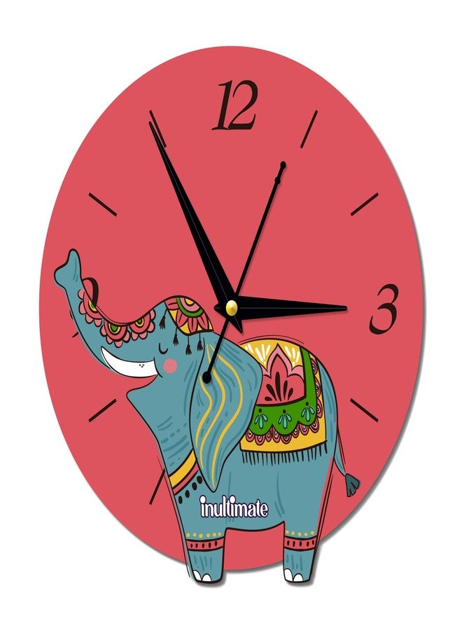 inultimate Elephant Printed Wall Clock, Analog Clock for Home Decor, Living Room, Bedroom & Office - Image 1