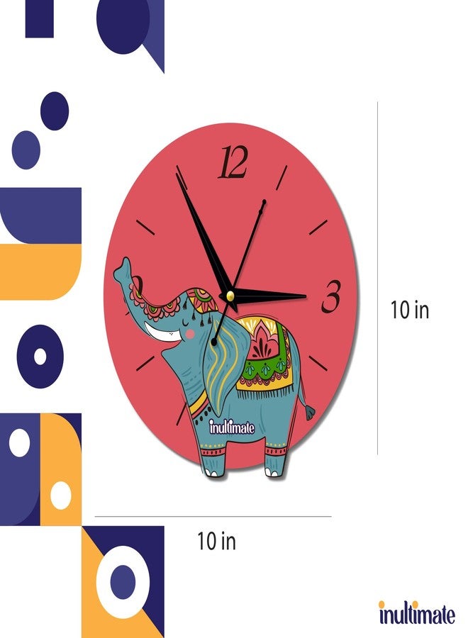inultimate Elephant Printed Wall Clock, Analog Clock for Home Decor, Living Room, Bedroom & Office - Image 3