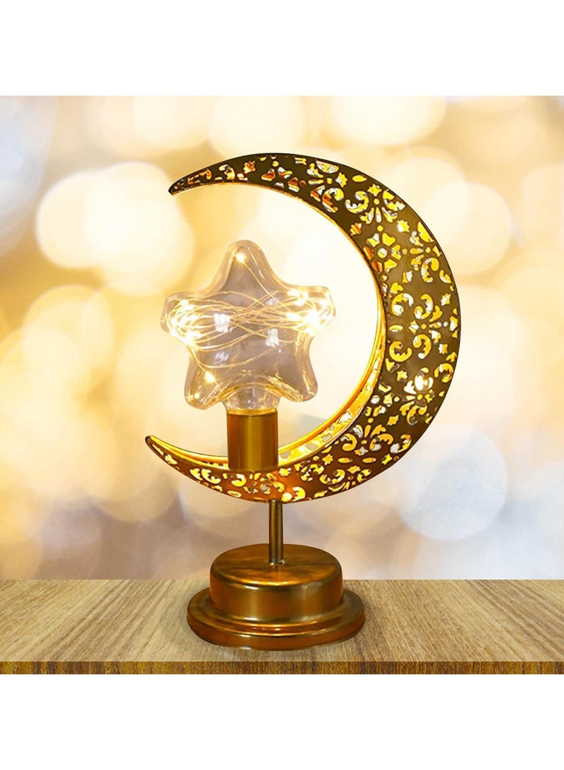 DubaiGallery LED Ramadan Light Eid Mubarak Muslim Lantern Lamp Ornament Party Hanging Decor For Ramadan Night Lights Lamp Decoration - Image 1