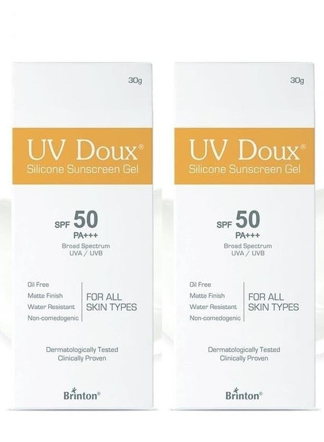 بريتون جل واقي من الشمس برينتون يو في دوكس بعامل حماية 50 PA+++ | حماية واسعة النطاق من الأشعة فوق البنفسجية UVA وUVB | لا يترك طبقة بيضاء | خالٍ من البنزين | معتمد من أطباء الجلدية | لا يسد المسام | مقاوم للماء | 30 غرام × 2 - Image 1