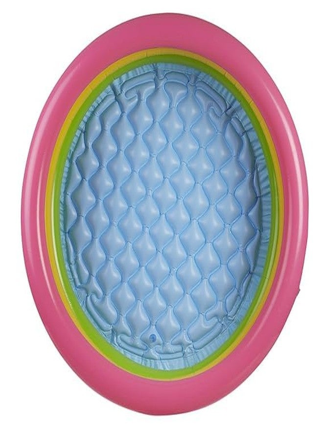 Jukusa 3ft Baby Bath Water Tub for Swimming Pool, Glow Round Colourful Ring Baby Bath Tub, Soft Inflatable Pool for Kids(35.4" x 9" (90cm x 23cm)) (Multicolor) - Image 4